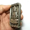 Dekoracyjne figurki Yizhu Cultuer Art Zbieranie China Tybet Srebrne rzeźba Buddha Avalokitesvara Statua Amulet Naszyjnik Prezent