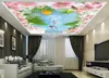 Wallpapers Custom Po 3d Ceiling Murals Wallpaper Cartoon Blue Sky Flower Bee Picture Painting Wall For Walls