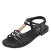 2024 Nouveau clip-on sandales chaussures pour femmes bohème style ethnique de style coloré