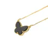 Collier de créateur Vanca Luxury Gold Chain Luxury Colore Butterfly Pendant Collier pour femmes exquises et beaux bijoux