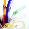 Drinking Straws Special Fine Curved Glass Pipet Environmental Health Baby Art Pipette Eco-friendly SN1153