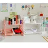 Косметика для рабочего стола и ювелирные изделия с двумя слоями складывания минималистской стойки для ванной комнаты, стойка для хранения