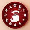 Horloges murales rouges joyeux noël saat reloj de paed watch année santa clause