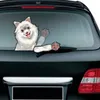 Adesivos de janela K-Star Car Labrador Cão Decalques de limpador de ondulação