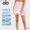 Desginer als Yoga Aloe Shorts Woman Top Woman Alon Summer New Szybkie suszenie Fałszywe Dwuczęściowe spódnica tenisowa wewnętrzna kieszonkowa kieszonka antylśniew