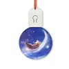 Com espaços em branco acrílico sublimação ornamento lâmpada led lumin shinny natal decoração de árvore por ocean 1102