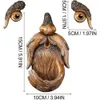 Corteccia mostro albero, caratteristiche del viso, artigianato in resina da giardino decorazione per uccelli per uccelli