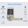 Smart Keyless Entry Door Scyan X2 Handhendel Lock, met toetsenbordtoegang, automatische vergrendeling, geschikt voor gezinnen, Airbnb -huurwoningen, Satin Nickel