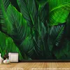 Tapisserier Natural Landscape Tapestry Tropical Leaf Palm Room Decoration Eesthetics Green Home Decor Bohemian Boho Mural Wall Hanging