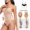 Helkropps shaper thongs bodysuits för kvinnor midja tränare mage kontroll camisole underkläder platt mage underbustkorsett Shapewear 240430