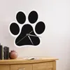 壁の時計犬の足のアート装飾アクリルドッギー時計動物ホーム装飾パグシルエットウォッチギフトギフト