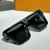 Dowody Damier popowe okulary przeciwsłoneczne Z2432W Designerskie okulary przeciwsłoneczne dla kobiet czerwona kwadratowa rama octanu 100% ochrona UV Grawerowane metalowe paski marki Mężczyzn Square okulary Z1502