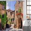 Shower Curtains Ancient Italian Street In Small Provincial Town Europe Curtain Waterproof Fabric For Bathroom Decoration Bath