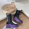 Botteg Venetas Modedesigner Frauen Martin High Leder Real Schuhe Knöchelstiefel Luxus Gummi -Außensohle Elastizität Gurtband Kristall Outdoor -Stiefel