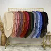 Vêtements ethniques Deux couches de Khimar Femmes musulmanes Hijab Ramadan Garment Abayas Eid Hijabs Islamic Tie Back Niqab