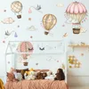 Cartoon met de hand getrokken hete luchtballonnen wolken sterren woonkamer kinderkamer achtergrond decoratie muurstickers zelfklevend