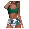 Swimwear de mujeres 2024 Sexy Bikinis Florial Impresión Tankini Bikini Bikini Brasilio Brasil Traje de baño de 2 piezas