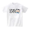 Baby Cow Birthday Party T -shirt Familie Outfit Matching kleding Vakantie Look Vader Moeder Kinderen Shits 1 jaar eerste verjaardagshirt 240508