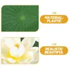 Decorative Flowers Lotus Pond Floating Artificial Lily Leaves Water Leaf Pad Realistic Pool Pads Ornament Fake Foam Aquarium Lifelike Decor