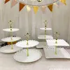 Piatti decorativi decorazione di compleanno dessert tavolo da tavolo ornamenti a portabicchieri europeo pasto freddo pazzo torta di plastica torta dim sumo scaffale