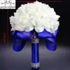 Fleurs de mariage PerfectLifeoh bouquet or blanc artificiel mariée maride de noiva 242q