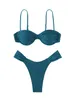 Costumi da bagno da bagno femminile costumi da bagno in bikini per donne due pezzi sottoposti al costume da bagno spingendo il reggiseno e bassa infradito