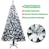 Decorative Flowers 6FT PVC Flocking Christmas Tree 750 Branches Spread Out Naturally