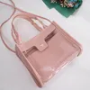 Sac Femmes 2024 Messenger de la mode Messenger Lady Crossbody Sacs Transparent Jelly Small Square Handbag Girl Téléphone