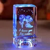 Crystal Ball 3D Rose Decoration Glow-in-the-Dark Bar Light Birthday Present Girl Custom Creative Carved Christmas Ambiance Light 240510