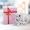 Mughe Miro Inspiration White Mug Coffee Coffee 330ml Ceramica Cassi di latte e regalo di viaggio per amici Abstract Geometrical Chi
