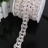 Bröllopssashes fancy rose guld mode kristall rhinestone cup kedja trimning brudklänning dekoration för klänningar plagg applikation trim 230h