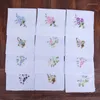 Bow Ties 50JB 6 Pcs Vintage Cotton Ladies Embroidered Lace Handkerchief Women Floral Hanky