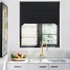 Rideau 1pc Black Blackout Window Shade Fabric non tissé stores plissés Adhesive Summer Anti UV avec clips
