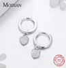 Modian New Luxury Solid 925 Sterling Silver Hearts Stars Boucles d'oreilles Fashion Silver Jewerly Fomen Women Wedding Earge Gift2948636