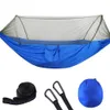 Outdoor Furniture Hiking Camping Hammock with Mosquito Net - Lightweight and Portable Nylon Swing Bed for Outdoor Travel Hanging Hammocks Folding 290*140cm