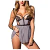 Hot Selling Lingerie, Sexy Mesh, Transparent Suspender, Leaky Back, Nightgown, Fun Set