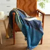 Stol täcker chenille soffa handdukar med tofsels kinesiska traditionella kast filtar Funiturn Protectors Home Textile Almofas Decor