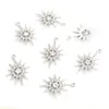 10pcs s Inlaid Sparkling Sun Charms Baroque Style Shiny Twelvepointed Star Jewelry Findings for DIY Necklace Earrings 240507