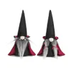 Szwedzki Tomte Gnomes Halloween ręcznie robione zabawkowe ozdoby z czarownicą Cloak Hat Christmas Doll Decor for Home Sxjul19