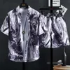 Men's Tracksuits M-3XLNew mens printed shirt sets high quty fashion trend shorts Hawaiian style casual floral tops INS HOT mens and wom T240514