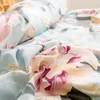 Sängkläder sätter höst- och vinterkomforterare Bomullssatin täcken Rose Flower Bed Sheet Pillow Däcke Cover Enkel dubbelstorlek