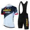 Fans Tops Tees Fahrrad Set Herren Jumbo Racing Team Jersey Sommer MTB Maillot Kleidung Outdoor -Ausrüstung Kleidung Q240511