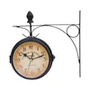 Horloges murales de style européen à double face décor de décoration créative Creative Decors monochrome Gift anniversaire de mariage vintage pour le bureau