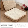 Oreiller des oreillers carrés pouf pavé de sol de chambre à coucher de chambre à coucher nature naturel des tapis de paille tissé méditation siège intérieur