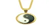 Colares pendentes Ascona hip hop tai chi yin yang rack colar de prata esterlina mulher spinel preto natural redonda gemstone5629968