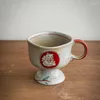 Mugs Japan Exports Medieval Pottery Spray Painted Ceramic Cups With High Appearance Coffee Feet Japanese