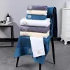 Towel 3Pcs/set Soft Cotton Bath And Face Gray Blue White Quick Dry Towels Gift
