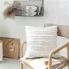 Couvre monochrome d'oreiller 45x45cm de glands floraux tasseaux carrés d'oreiller jaune ivoire gris coton de la maison de décoration de décoration 2024