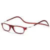 Nya Clic Reading Glasses Magnet Stone On Nose Fashion Reading Eyewear Hang Neck 3 Färger Billiga grossistglasögon Shop