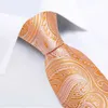 Set di cravatte set solido paisley maschile jacquard seta legami tascabili gemelli quadrati per feste di nozze abiti per le abitudini regalo 8 cm cravatta